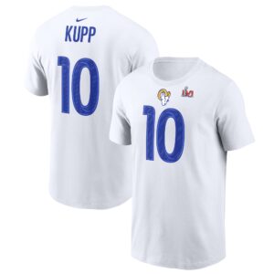 Men's Cooper Kupp White Los Angeles Rams Super Bowl LVI Player Name & Number T-Shirt