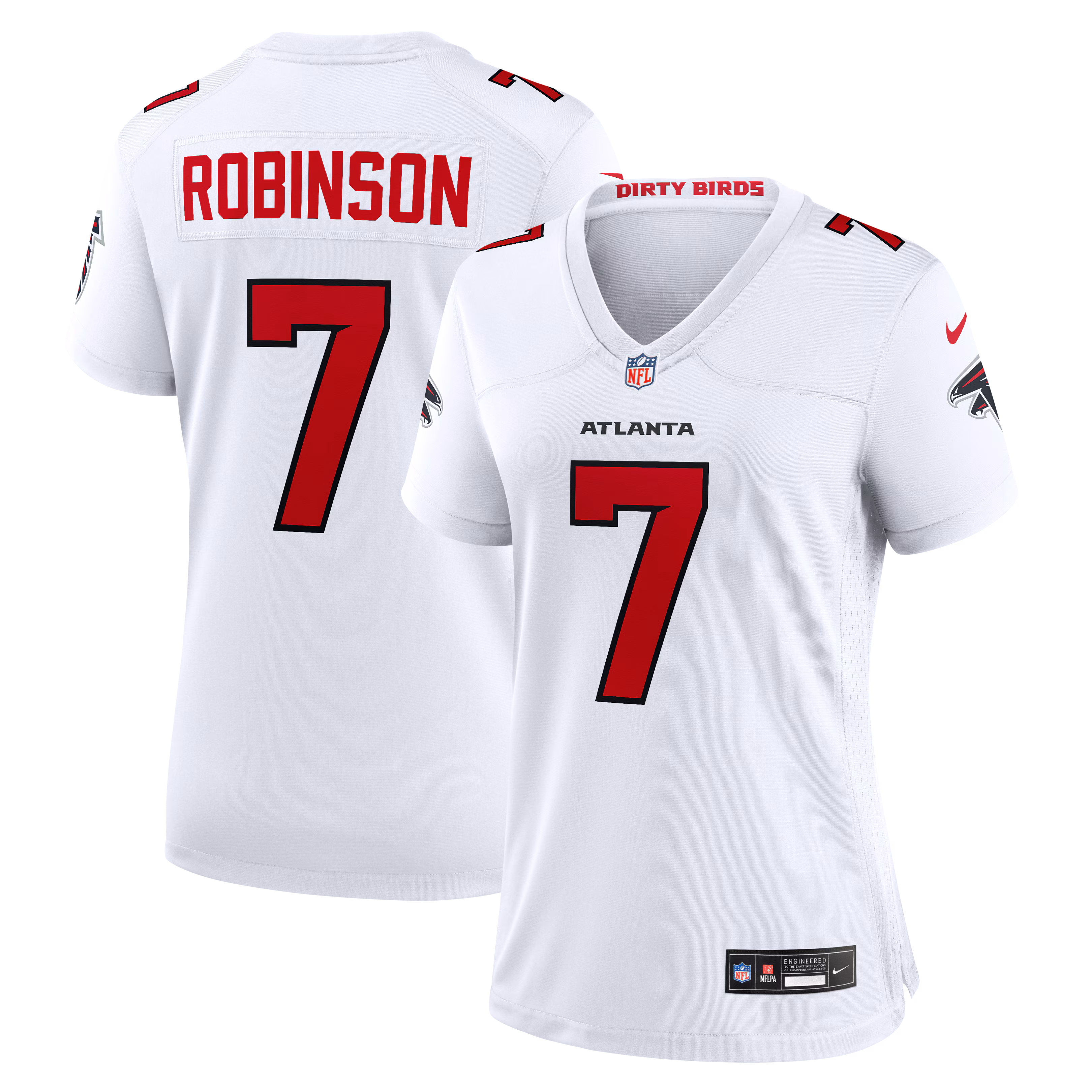Women's Atlanta Falcons Bijan Robinson #7 White Game Jersey