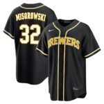 Jacob Misiorowski #32 Milwaukee Brewers Fashion Replica Out Jersey - Black