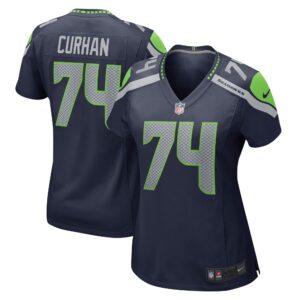 Jake Curhan Seattle Seahawks  Women's Game Jersey - College Navy