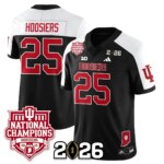 Hoosiers #25 Indiana Hoosiers Vapor Limited Football Jersey - 2025 National Champions - All Stitched
