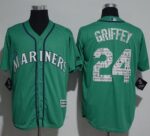 Seattle Mariners #24 Ken Griffey Green 2017 Spring Training Cool Base Stitched Jersey