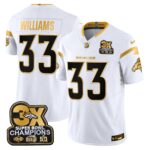 Javonte Williams Denver Broncos-Time Champions Patch Gold Vapor Limited Jersey - All Stitched