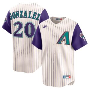 Arizona Diamondbacks Luis Gonzalez #20 Cream Throwback Cooperstown Collection Limited Jersey