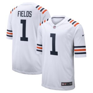 Justin Fields Chicago Bears 2021 Draft First Round Pick Alternate Classic Game Jersey - White