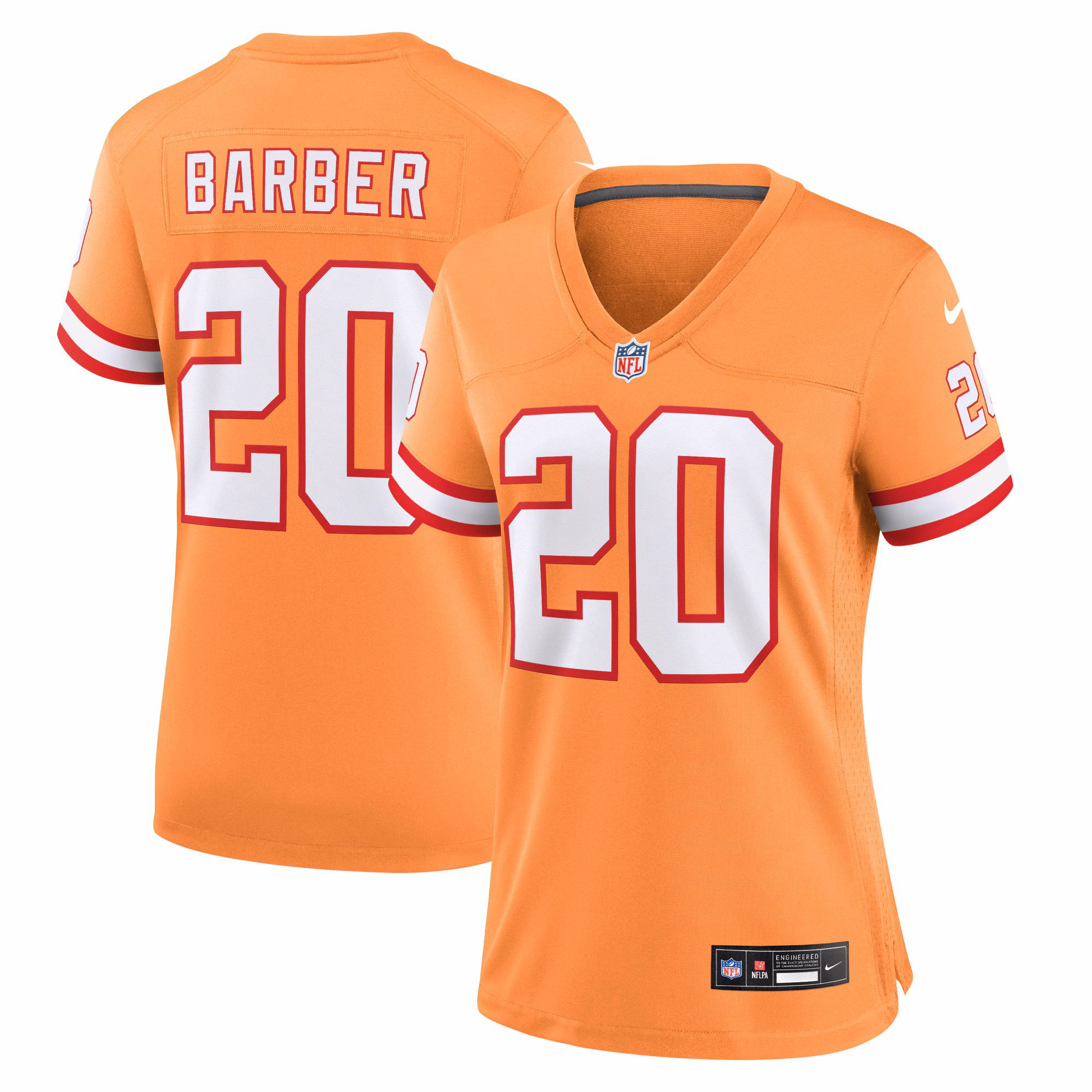 Ronde Barber Tampa Bay Buccaneers Women's Throwback Game Jersey - Orange