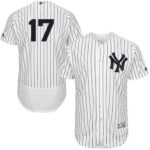 New York Yankees #17 Matt Holliday White Strip Flexbase Collection Stitched Jersey