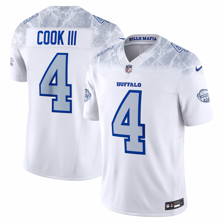 Only a Few Left! James Cook III #4 Buffalo Bills 2025 Rivalries Collection Limited Jersey - White