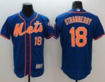 New York Mets #18 Darryl Strawberry Blue Flexbase Collection Stitched Jersey