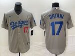 Men's Los Angeles Dodgers #17  Grey Shohei Ohtani Jersey