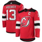 Nico Hischier New Jersey Devils  Home Captain Patch Primegreen Authentic Pro Player Jersey - Red