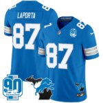 Sam Laporta #87 Detroit Lion 2025 Michigan & 90th Year Patch Vapor Jersey - All Stitched
