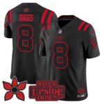 Stefon Diggs #8 New England Patriots Stranger Things EditionVapor Limited Jersey - All Stitched