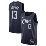 Unisex LA Clippers Paul George  Navy 2023/24 Swingman Jersey - City Edition