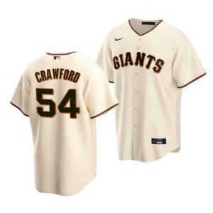 Men's San Francisco Giants #54 Reggie Crawford 2022 Draft Jersey Cream Home