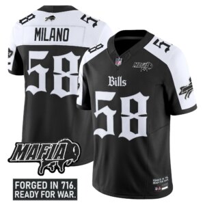Matt Milano #58 Buffalo Bills BUF 'Gothic Cold Front Edition' Vapor Limited Jersey V2 - All Stitched