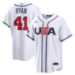 Joe Ryan #41 USA Baseball 2026 World Baseball Classic Home Stadium Jersey - White