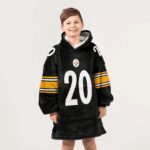 Kid 20 Pittsburgh Football Unisex Blanket Hoodie