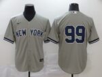 Men's New York Yankees #99 Aaron Judge Gray No Name Stitched Cool Base  Jersey