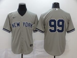 Men's New York Yankees #99 Aaron Judge Gray No Name Stitched Cool Base  Jersey