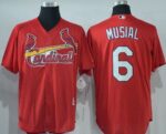 St. Louis Cardinals #6 Stan Musial Red New Cool Base Stitched Jersey