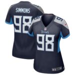 Jeffery Simmons Tennessee Titans  Women's Game Jersey - Navy