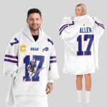 Captain J.A 17 Buffalo Football Unisex Blanket Hoodie