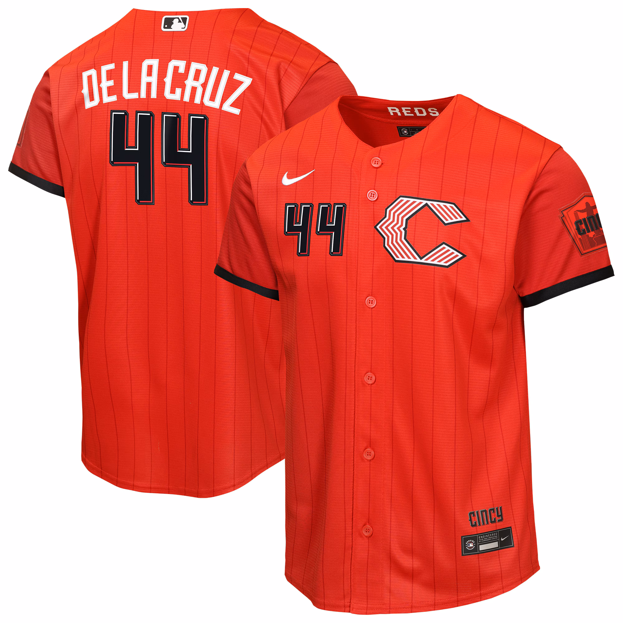 Youth Cincinnati Reds Elly De La Cruz #44 Red 2026 City Connect Stadium Jersey