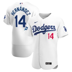 Enrique HernAndez Los Angeles Dodgers  2020 World Series Champions Home Player Jersey - White