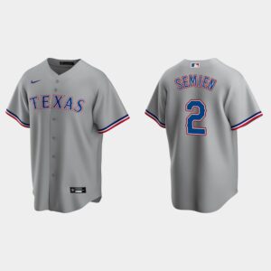 Men's Texas Rangers #2 Marcus Semien Gray Road Jersey