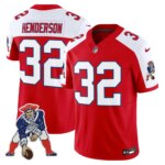 TreVeyon Henderson #32 New England Patriots Throwback Vapor Limited Jersey - All Stitched