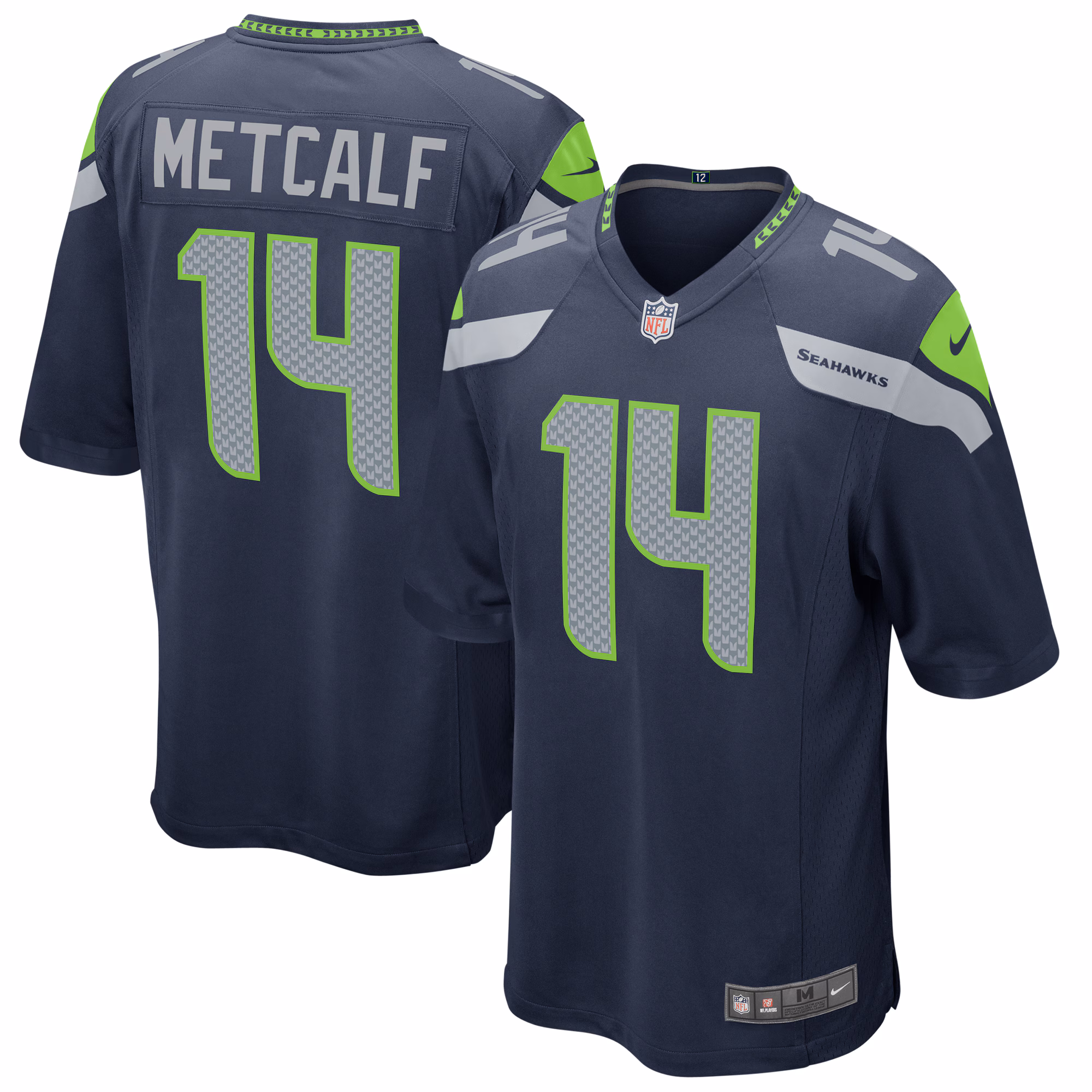 DK Metcalf Seattle Seahawks Game Jersey - College Navy