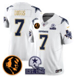 Trevon Diggs # 7 Dallas Cowboys Vapor Limited Gold Jersey - John Madden Patch - All Stitched