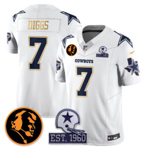 Trevon Diggs # 7 Dallas Cowboys Vapor Limited Gold Jersey - John Madden Patch - All Stitched