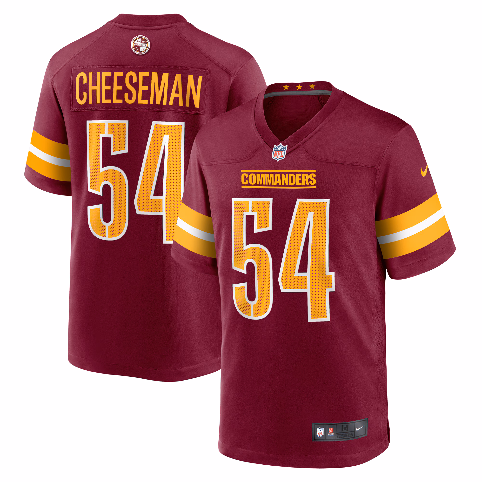 Camaron Cheeseman Washington Commanders  Game Jersey -  Burgundy