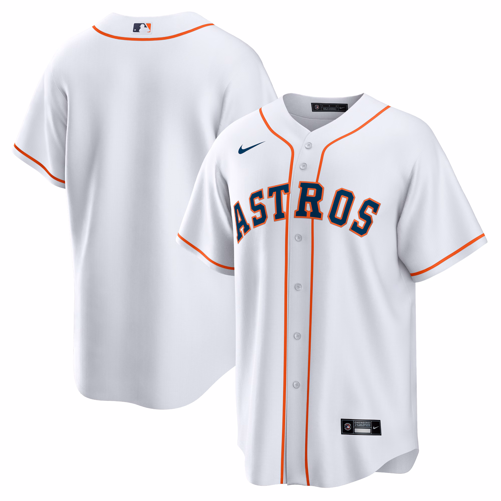 Houston Astros White Home Replica Team Jersey