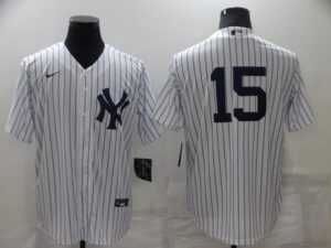 Men's  New York Yankees #15 Thurman Munson White Cool Base Stitched Jersey