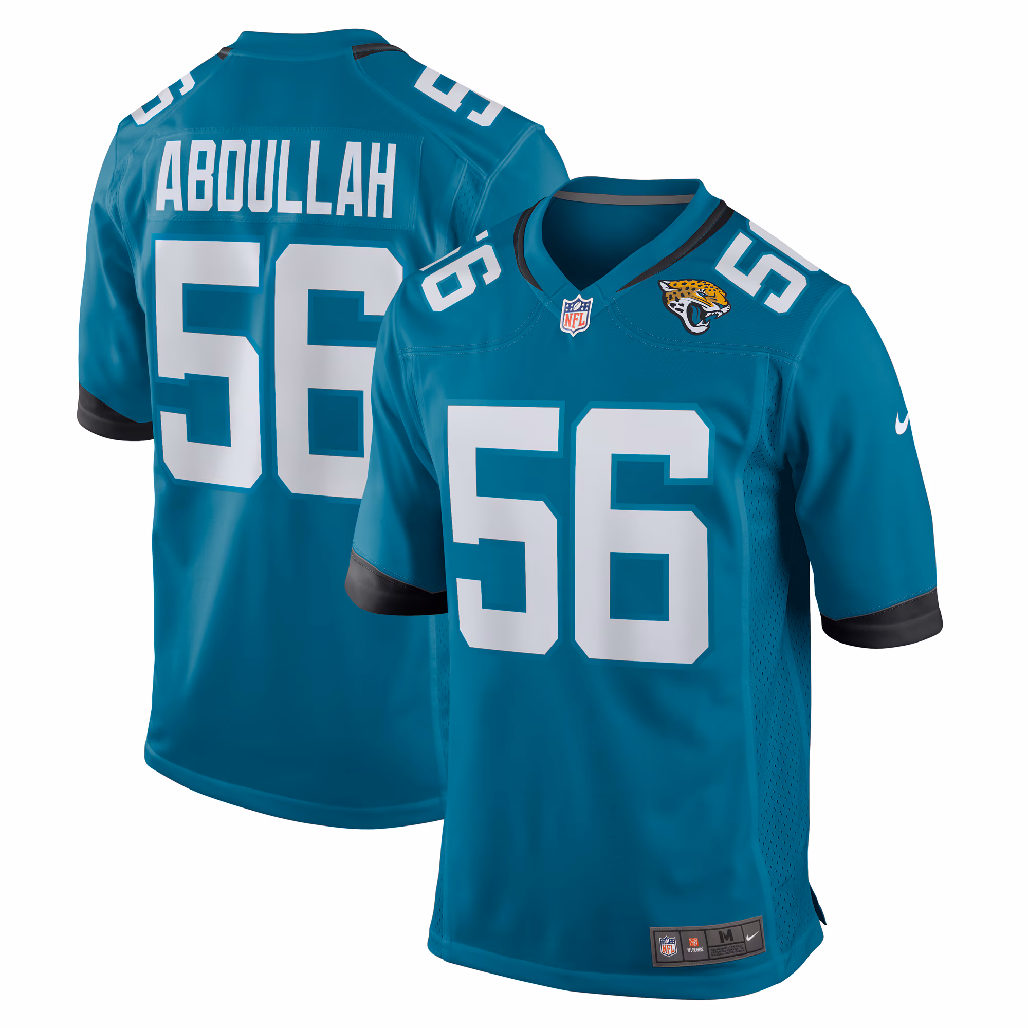 Yasir Abdullah Jacksonville Jaguars Team Game Jersey -  Teal