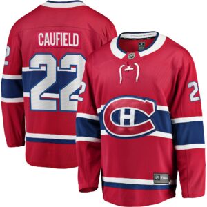 Cole Caufield Montreal Canadiens 2017/18 Home Breakaway Replica Jersey - Red