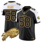 Matt Milano #58 Buffalo Bills BUF 2025 "Rivalries" Gold Vapor Limited Jersey - All Stitched