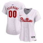 Women's Philadelphia Phillies White Home Limited Custom Jersey