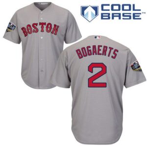 Boston Red Sox #2 Xander Bogaerts Grey New Cool Base 2018 World Series Stitched Jersey