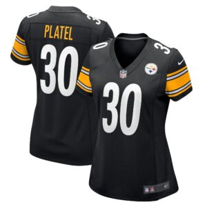 Carlins Platel Pittsburgh Steelers  Women's Game Player Jersey - Black