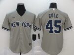 Men's New York Yankees #45 Gerrit Cole Gray Stitched Cool Base  Jersey