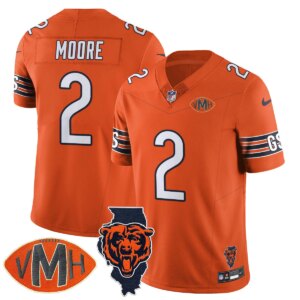 DJ Moore #2 Chicago Bears CHI Honor Virginia Halas McCaskey Jersey - All Stitched