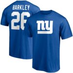 Men's Saquon Barkley Royal New York Giants Player Icon Name & Number T-Shirt