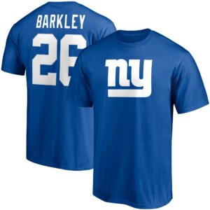 Men's Saquon Barkley Royal New York Giants Player Icon Name & Number T-Shirt