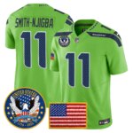 Smith-Njigba #11 Seattle Seahawks United States 250th Anniversary Patch Vapor Limited Jersey - All Stitched