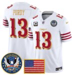 Brock Purdy #13 San Francisco 49ers United States 250th Anniversary Patch Vapor Limited Jersey - All Stitched
