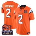 Patrick Surtain ll Denver Broncos-Time Champions Patch Vapor Limited Jersey - All Stitched